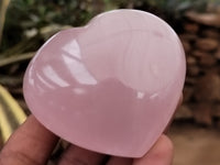 Polished Rose Quartz Hearts x 12 From Ambatondrazaka, Madagascar