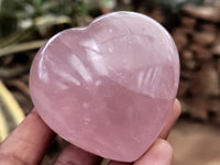 Polished Rose Quartz Hearts x 12 From Ambatondrazaka, Madagascar