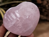 Polished Rose Quartz Hearts x 12 From Ambatondrazaka, Madagascar