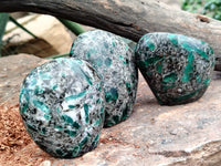 Polished Emerald Mica In Matrix Standing Free Forms x 4 From Mutoko, Zimbabwe