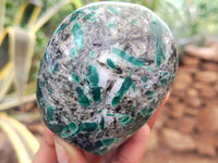 Polished Emerald Mica In Matrix Standing Free Forms x 4 From Mutoko, Zimbabwe