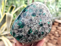 Polished Emerald Mica In Matrix Standing Free Forms x 4 From Mutoko, Zimbabwe