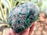 Polished Emerald Mica In Matrix Standing Free Forms x 4 From Mutoko, Zimbabwe