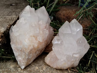 Natural Cascading Madagascar Quartz Clusters x 2 From Madagascar