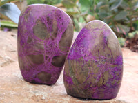 Polished Stichtite Standing Free Forms x 6 From Barberton, South Africa