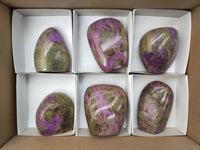 Polished Stichtite Standing Free Forms x 6 From Barberton, South Africa