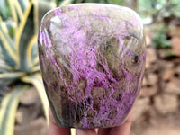 Polished Stichtite Standing Free Forms x 6 From Barberton, South Africa