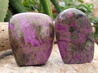 Polished Stichtite Standing Free Forms x 6 From Barberton, South Africa