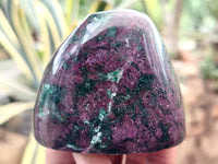 Polished Ruby Corundum In Chrome Verdite Standing Free Forms x 4 From Zimbabwe