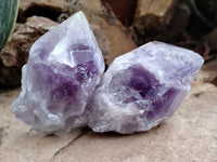 Natural Jacaranda Amethyst Quartz Crystals x 6 From Mumbwa, Zambia