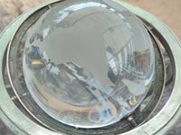 Polished Lead Glass World Globe - sold per item - From China