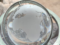 Polished Lead Glass World Globe - sold per item - From China