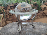 Polished Lead Glass World Globe - sold per item - From China