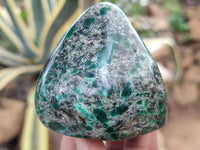 Polished Emerald Mica In Matrix Standing Free Forms x 6 From Mutoko, Zimbabwe