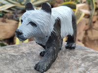 Hand Made Soapstone Panda Carving x 1 From Zimbabwe