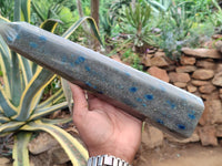 Polished Blue Spinel Spotted Quartz Tower x 1 From Madagascar