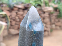 Polished Blue Spinel Spotted Quartz Tower x 1 From Madagascar