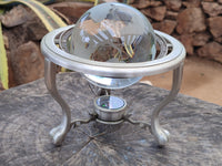 Polished Lead Glass World Globe - sold per item - From China