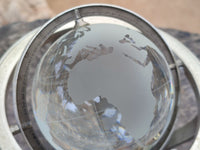 Polished Lead Glass World Globe - sold per item - From China