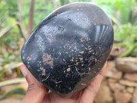 Polished Black Tourmaline Standing Free Forms x 2 From Madagascar