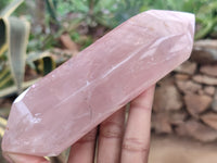 Polished Double Terminated Rose Quartz Points x 6 From Ambatondrazaka, Madagascar