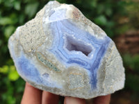 Polished Blue Lace Agate Geodes x 6 From Nsanje, Malawi