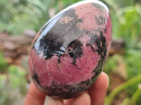 Polished Rhodonite Gemstone Eggs x 4 From Madagascar