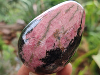 Polished Rhodonite Gemstone Eggs x 4 From Madagascar