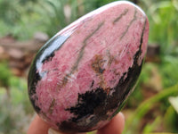 Polished Rhodonite Gemstone Eggs x 4 From Madagascar