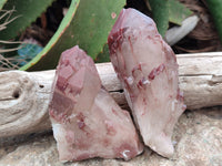 Natural Red Hematoid Quartz Clusters x 6 From Karoi, Zimbabwe