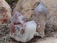 Natural Red Hematoid Quartz Clusters x 6 From Karoi, Zimbabwe