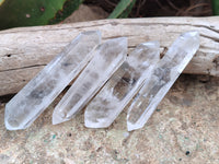 Polished Double Terminated Clear Quartz Crystals x 6 From Madagascar