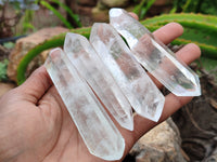 Polished Double Terminated Clear Quartz Crystals x 6 From Madagascar