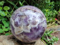 Polished Chevron Amethyst Sphere x 1 From Zambia