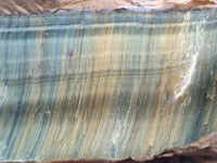 Polished On One Side Tiger's Eye Slabs x 2 From Prieska, South Africa