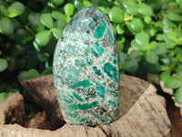 Polished Rare Emerald Mica In Matrix Standing Free Forms x 4 From Mutoko, Zimbabwe