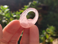 Hand Made Rose Quartz Pendants - sold per item - From Madagascar