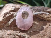 Hand Made Rose Quartz Pendants - sold per item - From Madagascar