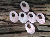 Hand Made Rose Quartz Pendants - sold per item - From Madagascar