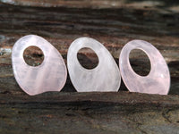 Hand Made Rose Quartz Pendants - sold per item - From Madagascar