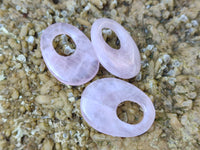 Hand Made Rose Quartz Pendants - sold per item - From Madagascar