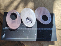 Hand Made Rose Quartz Pendants - sold per item - From Madagascar