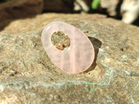 Hand Made Rose Quartz Pendants - sold per item - From Madagascar