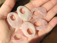 Hand Made Rose Quartz Pendants - sold per item - From Madagascar