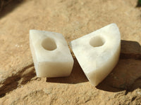 Hand Made White Marble Cigarette Snuffer - sold per item - From Namibia