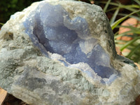 Natural Blue Lace Agate Geode Specimens x 2 From Nsanje, Malawi