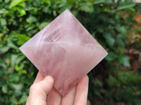 Polished Rose Quartz Pyramids x 3 From Madagascar