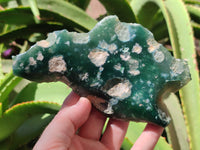 Polished On One Side Emerald Mtorolite Plates x 4 From Mutorashanga, Zimbabwe