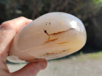 Polished Dendritic Agate Standing Free Forms x 2 From Madagascar