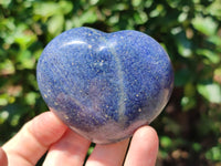 Polished Lazulite Gemstone Hearts  x 6 From Madagascar